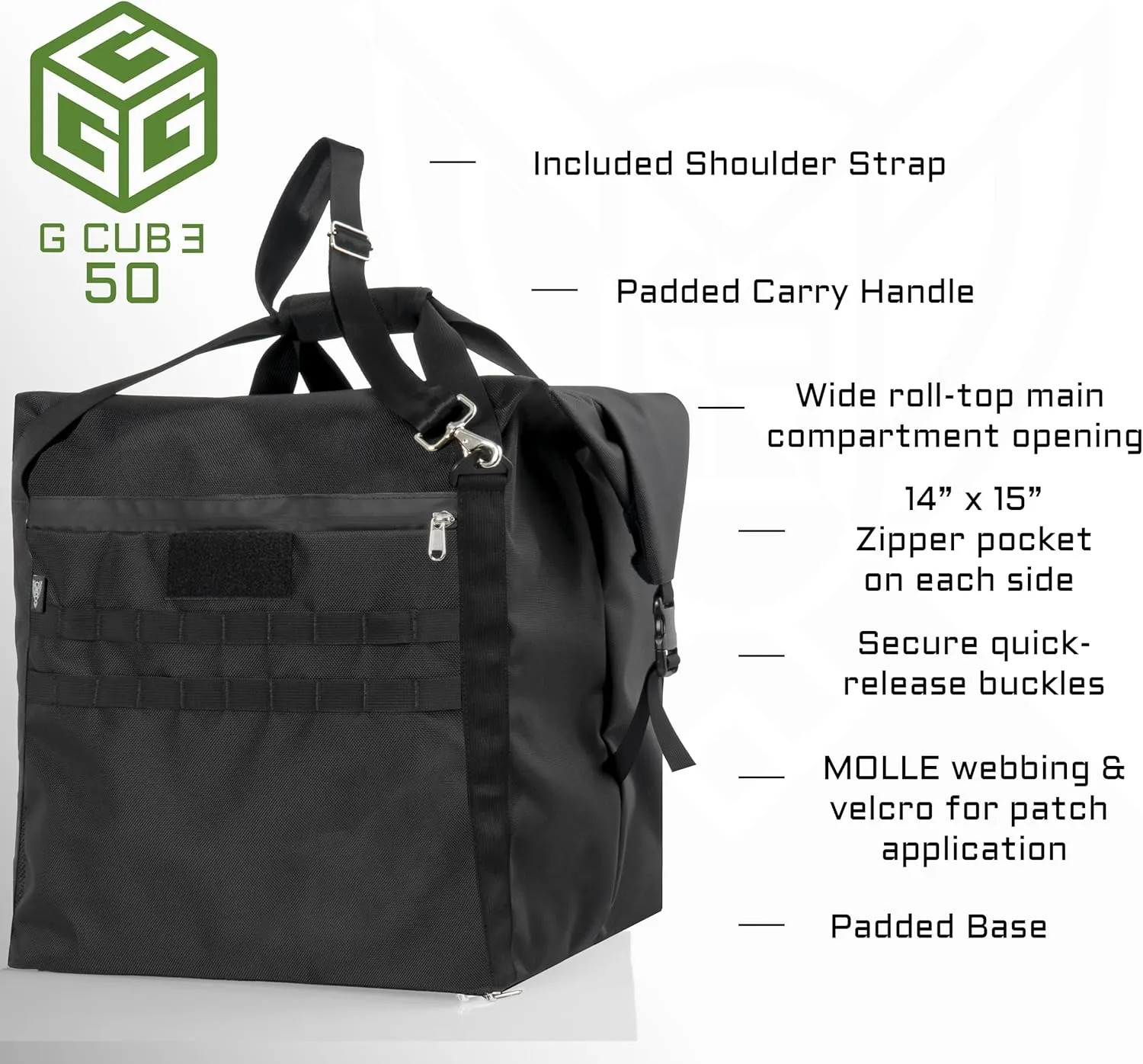 ~ G CUB 50 Faraday Bag for Small to Medium Generators and Electronics ~ Protects Against EMP/CME/EMF/RF ~ Diamond Form Farday Lined Interior ~ Midnight Multicam