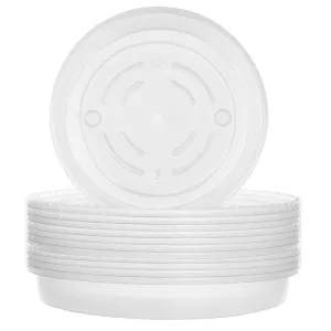ABOUT SPACE Plant Pot Trays (16 Pack) Clear Reusable Plastic Plant Saucer Base Plates - Flower Pot Drip Tray for Indoor Outdoor Garden Orchids 5.5" 6" 7" 8" (4 Pcs Each Size)