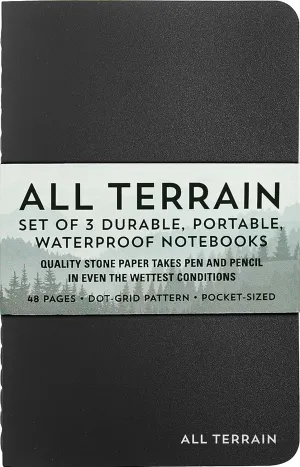 All Terrain Waterproof Notebooks (set of 3) (Dot Grid Pattern) Paperback  November 3, 2016