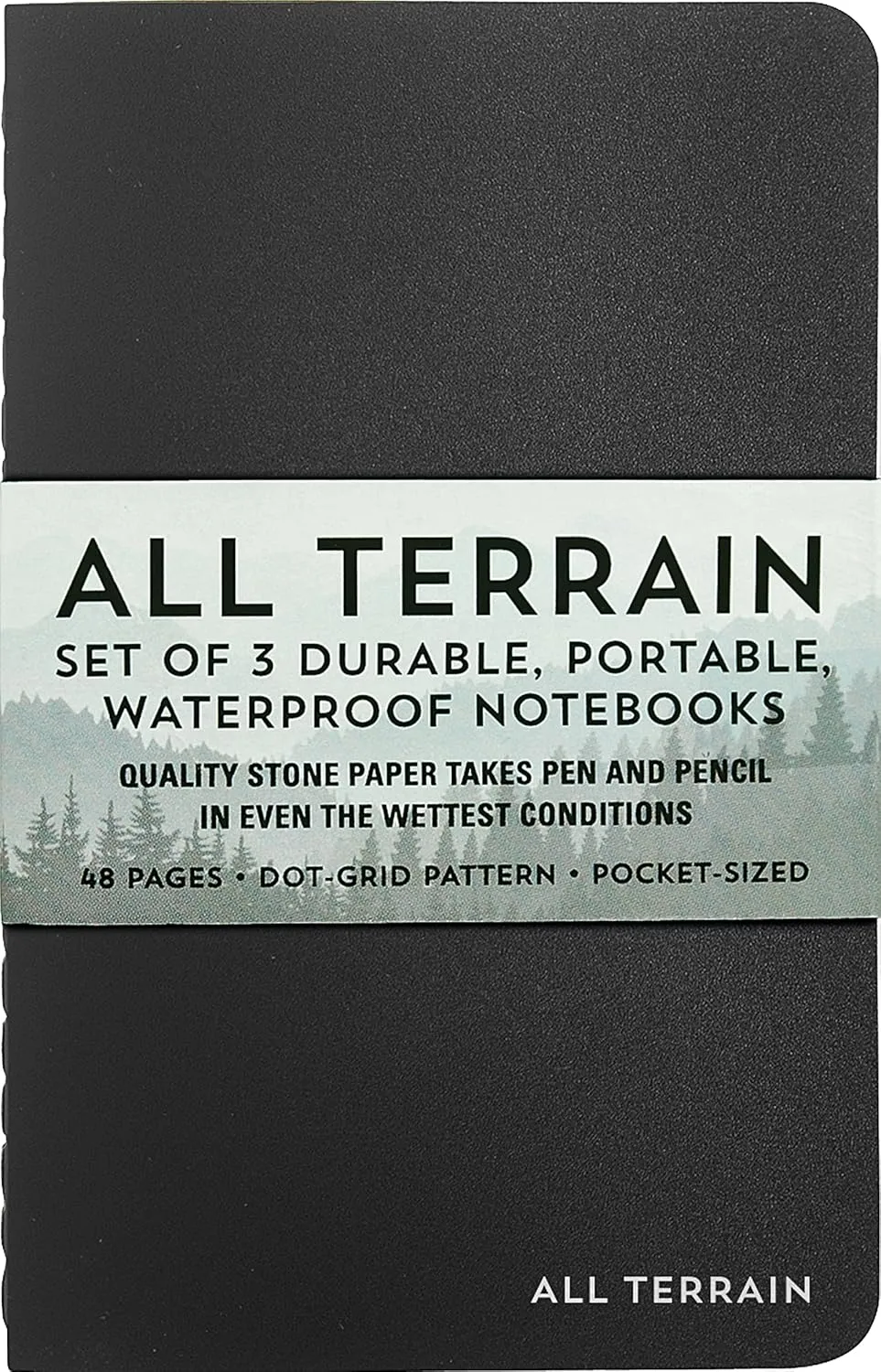 All Terrain Waterproof Notebooks (set of 3) (Dot Grid Pattern) Paperback  November 3, 2016