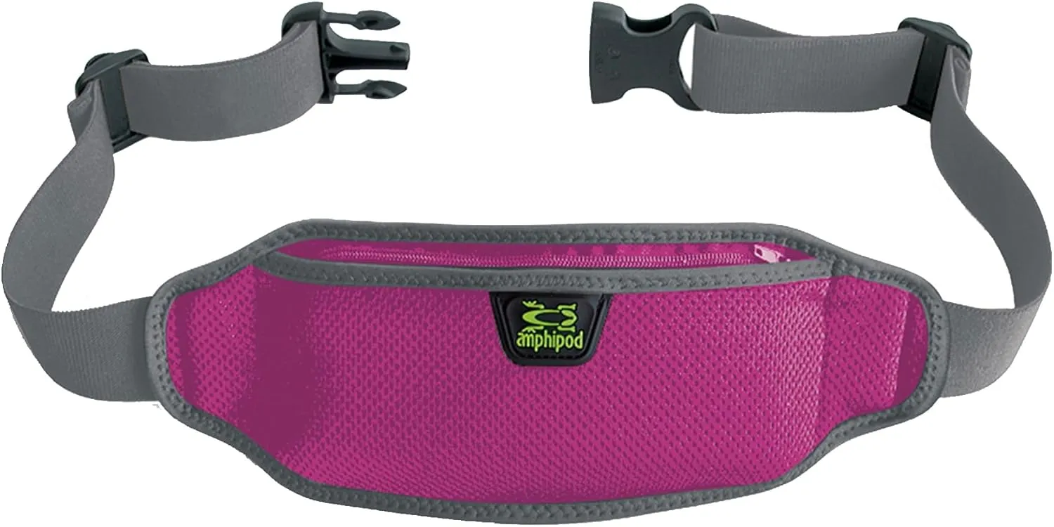 Amphipod AirFlow Lite Waistpack, Minimalist Runners Storage Fanny Waist Pack for Running, Jogging & Walking, Men & Women - Wild Berry - L