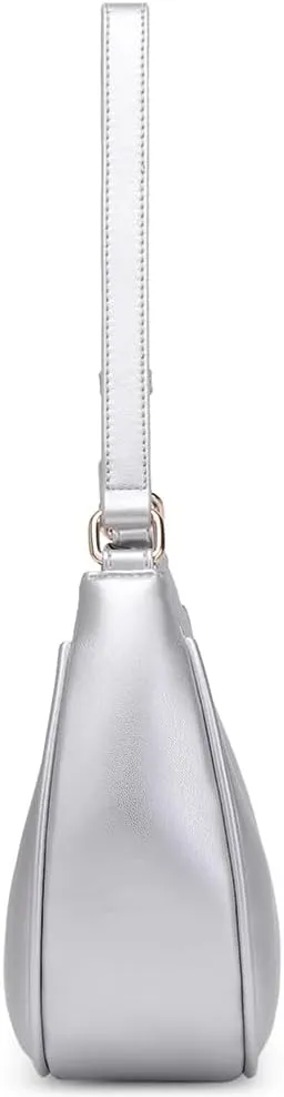 Crescent Shoulder Bags for Women Cute Hobo Tote Handbag Under the Arm Purses Mini Clutch Purse with Zipper Closure