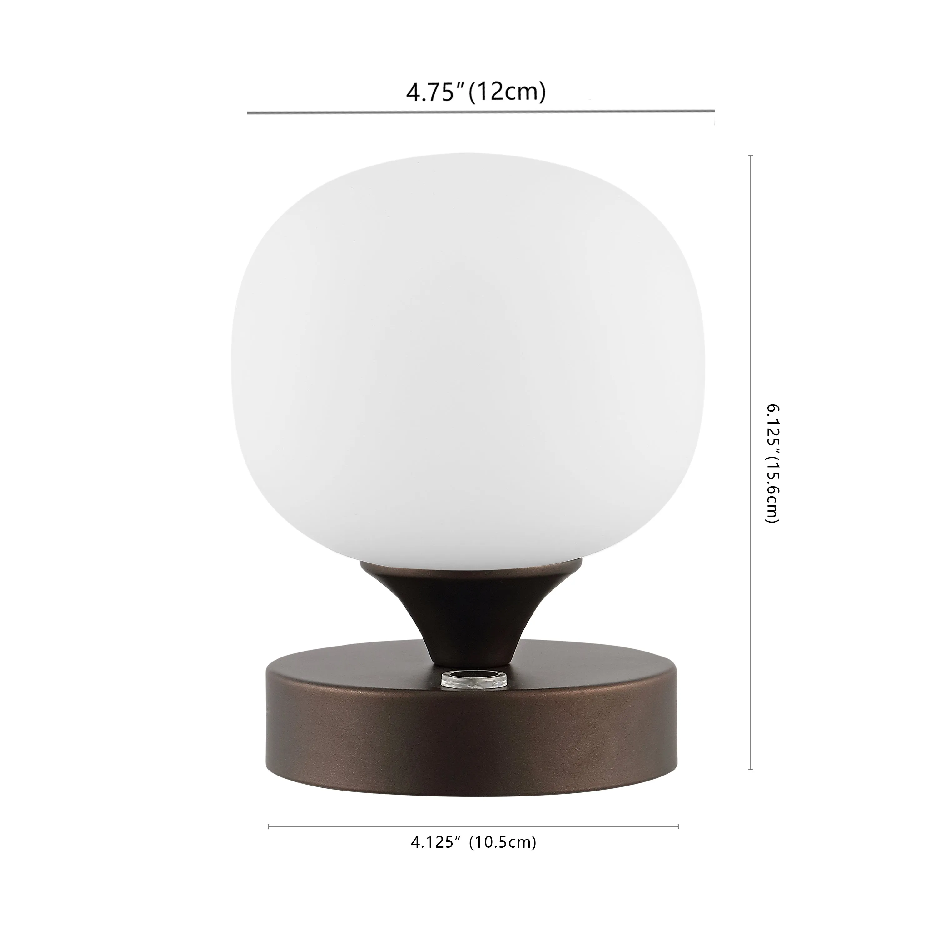 Davies 6.13" Bohemian Farmhouse Iron Rechargeable Integrated LED Table Lamp