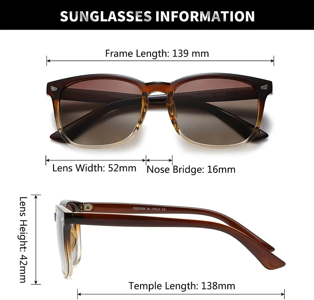 DUSHINE Polarized Sunglasses for Women Classic Retro Style UV400 Protection