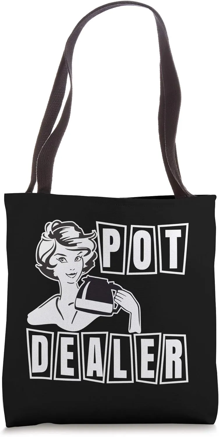 Funny Diner Waitress Retro Server Coffee Pot Dealer Tote Bag