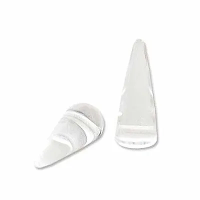 Glass Spikes - Crystal - 5x13mm