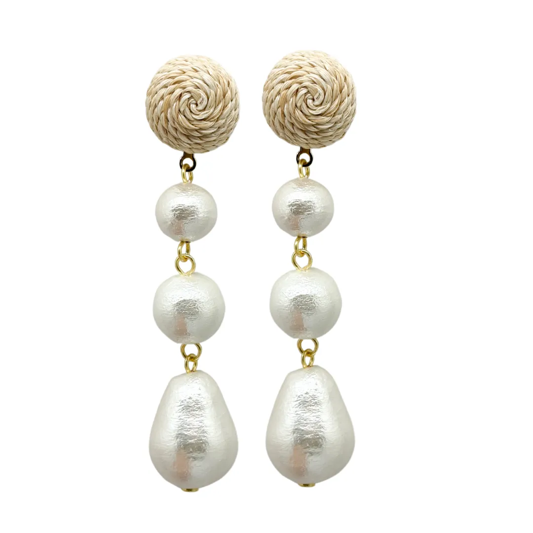 Grace Cotton Pearl Teardrop Earring
