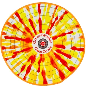 GrooveWasher 'Splash' Record Cleaning Mat | Professional Work Mat for Cleaning Vinyl Records, Lg 16 Dia, Thick Double (2-ply) Layered Microfiber, Protect Delicate Vinyl Records While Cleaning