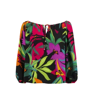 Hibiscus Print Top Style - Multi