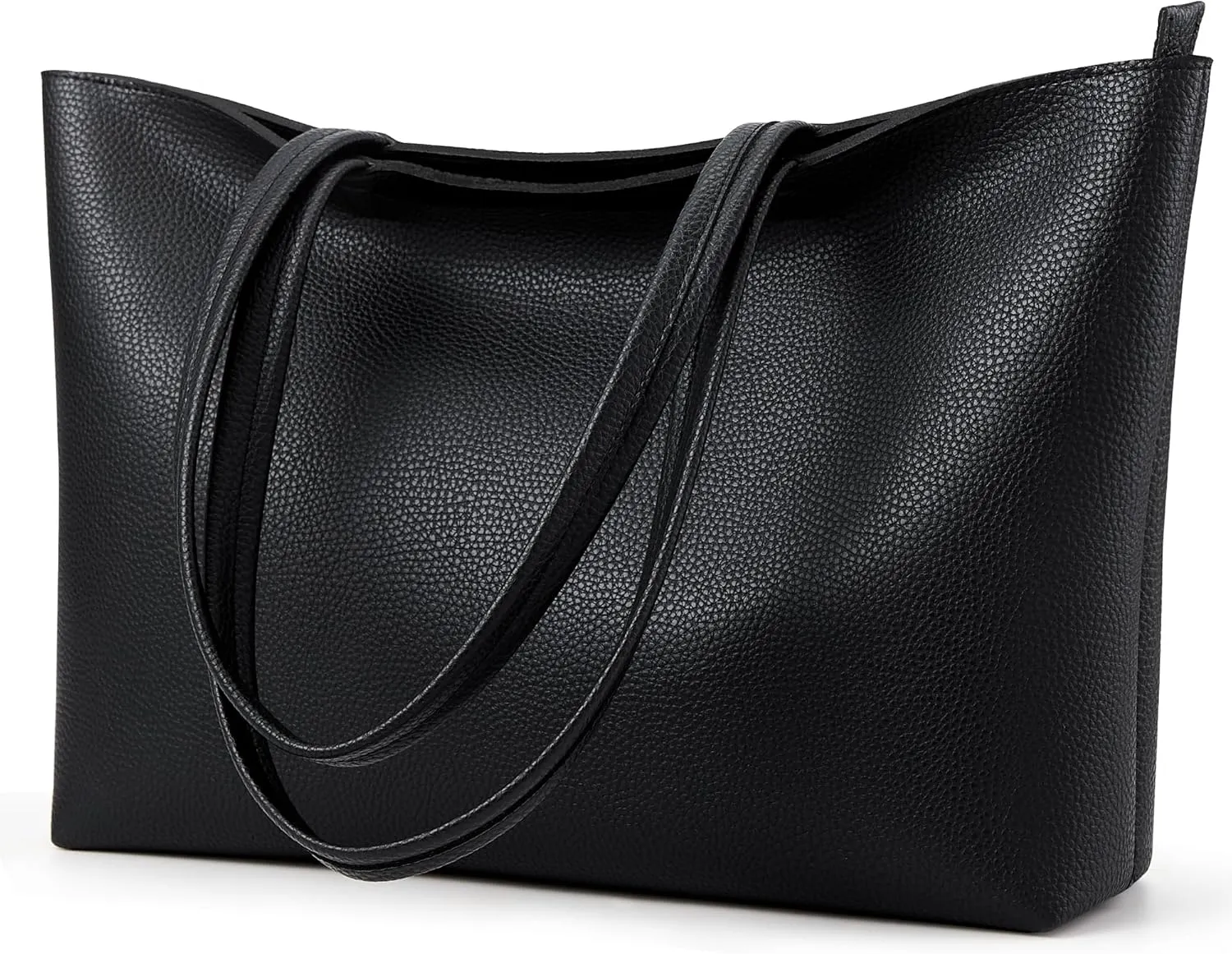 KALIDI Tote Bag Zipper Shoulder Bag Faux Leather Purses Satchel for Women Large Casual Handbag Work Dating College