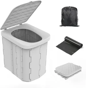 Portable Camping Toilet for Adults - Hapoon XL Portable Folding Toilet with Lid,Travel Portable Potty for Adults,Porta Potty Car Toilet