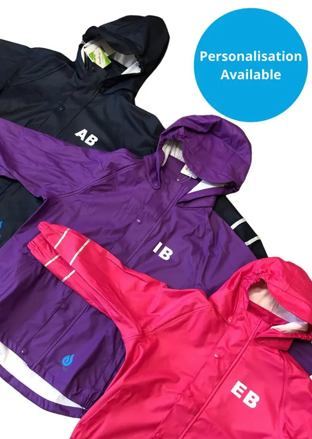 PU Splash Raspberry Pink All in One Rainsuit