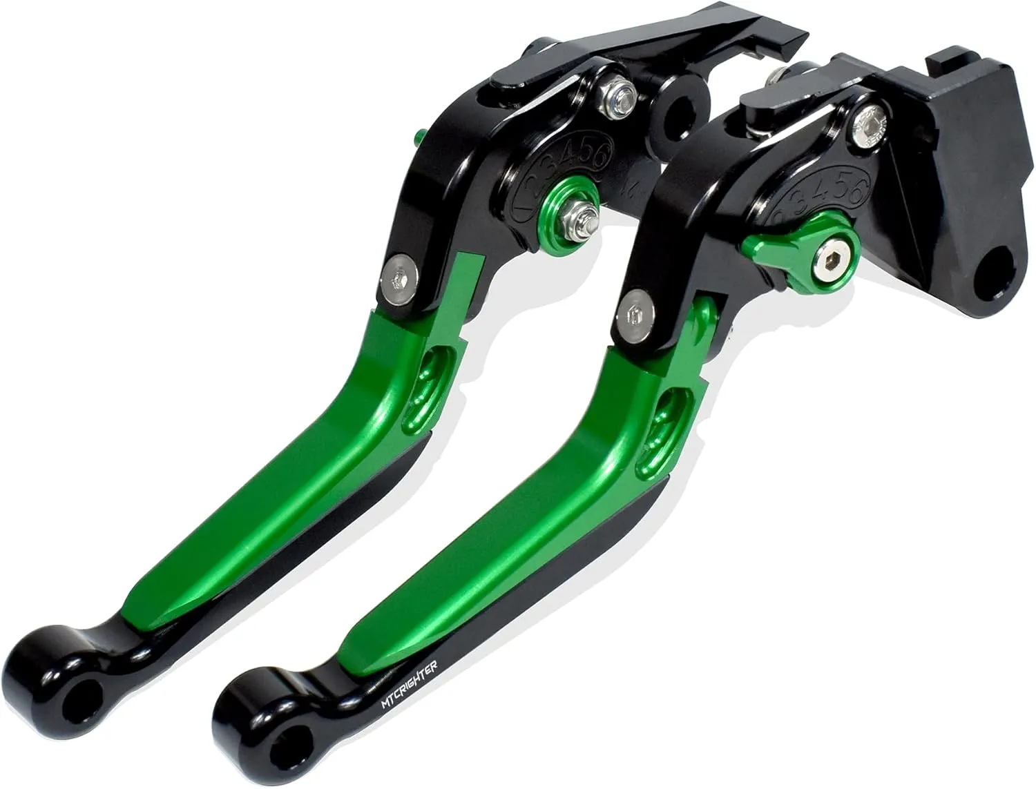 Retractable Foldable Brake Lever Clutch Lever for Triumph Speed Twin 900 Trident 660 Daytona 660 2021-2025, CNC Aluminum Alloy Made (Green)