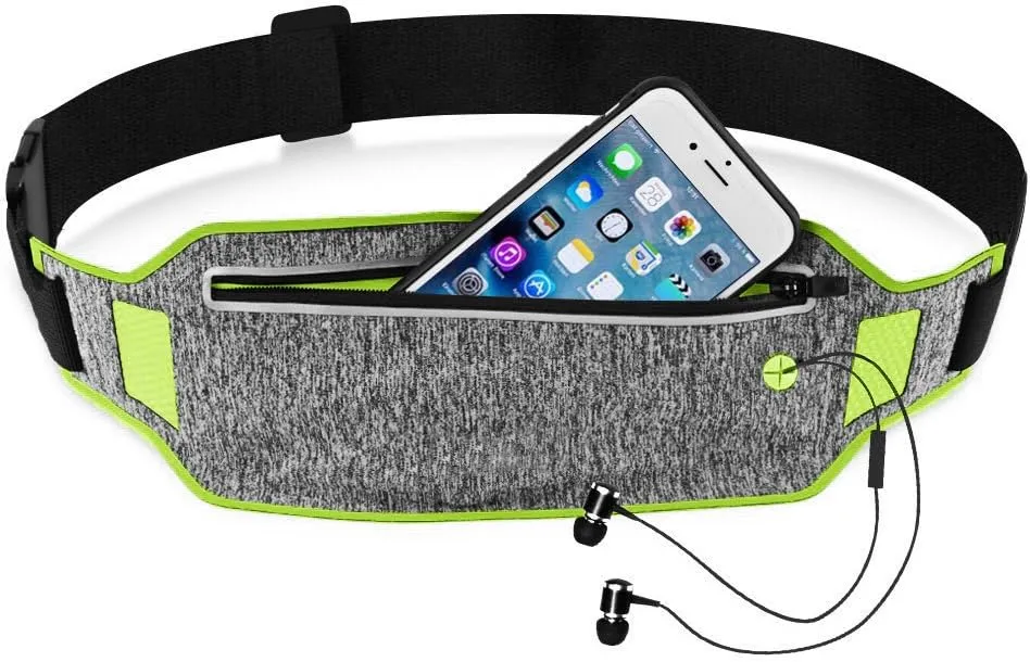 Running Waist Pack, Lightweight Water Resistant Reflective Runner Belt Sports Fanny Pack Adjustable Waistband