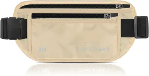travel inspira Travel Money Belt with Slim Anti-Theft RFID Blocking Passport Holder for Travel Concealed under Clothes for Ultimate Protection of Credit Cards, Cash, Passport & Documents, Beige