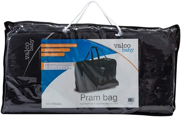 Valco Baby Universal Storage Bag for Single & Twin Strollers  Fits Snap Duo, Trend, NEO Twin & DUO X, Durable Travel Bag with Carry Handle & Reinforced Bottom