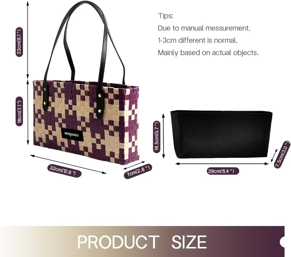 Women's Woven BagPP eco-Friendly Bag,Trendy Travel BagHandbagTop-HandleShoulder Bags