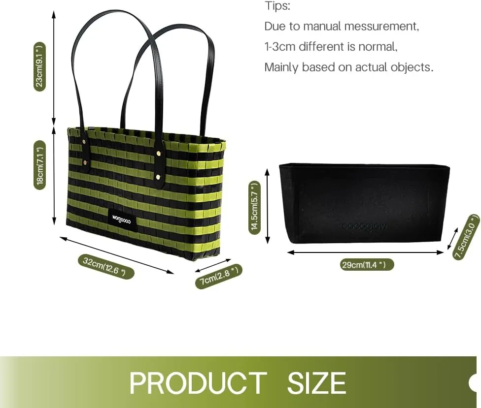 Women's Woven BagPP eco-Friendly Bag,Trendy Travel BagHandbagTop-HandleShoulder Bags