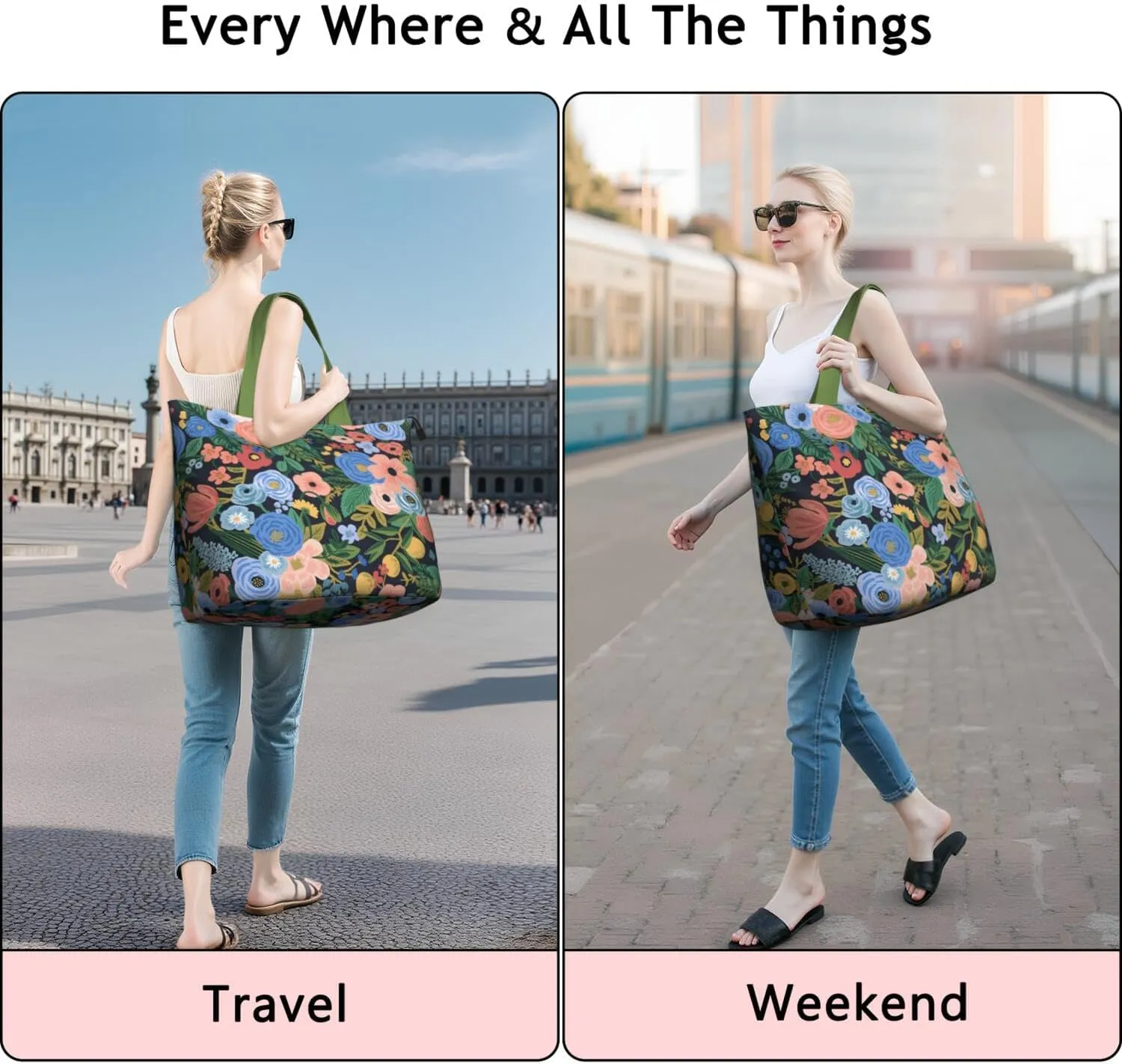 Women's X Large Weekender Travel Bag Beach Duffel Bag Mens Carry on Canvas Overnight Tote Mom hospital maternity bag