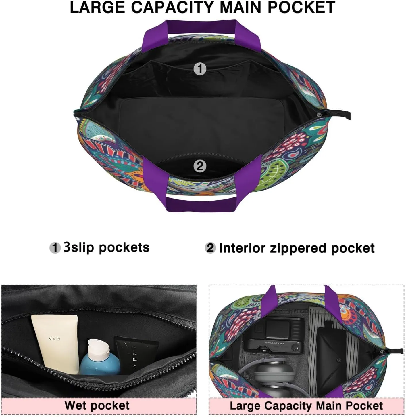 Women's X Large Weekender Travel Bag Beach Duffel Bag Mens Carry on Canvas Overnight Tote Mom hospital maternity bag