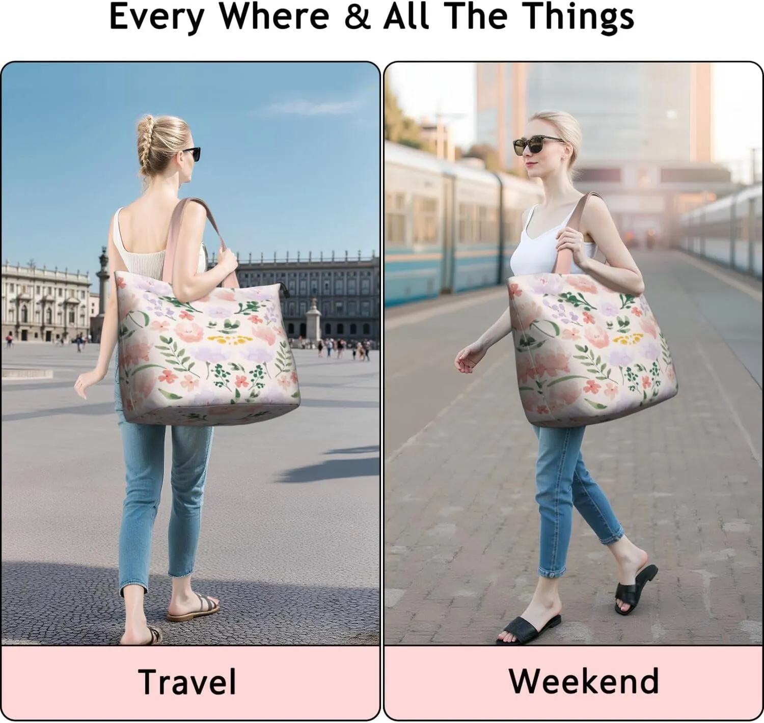 Women's X Large Weekender Travel Bag Beach Duffel Bag Mens Carry on Canvas Overnight Tote Mom hospital maternity bag