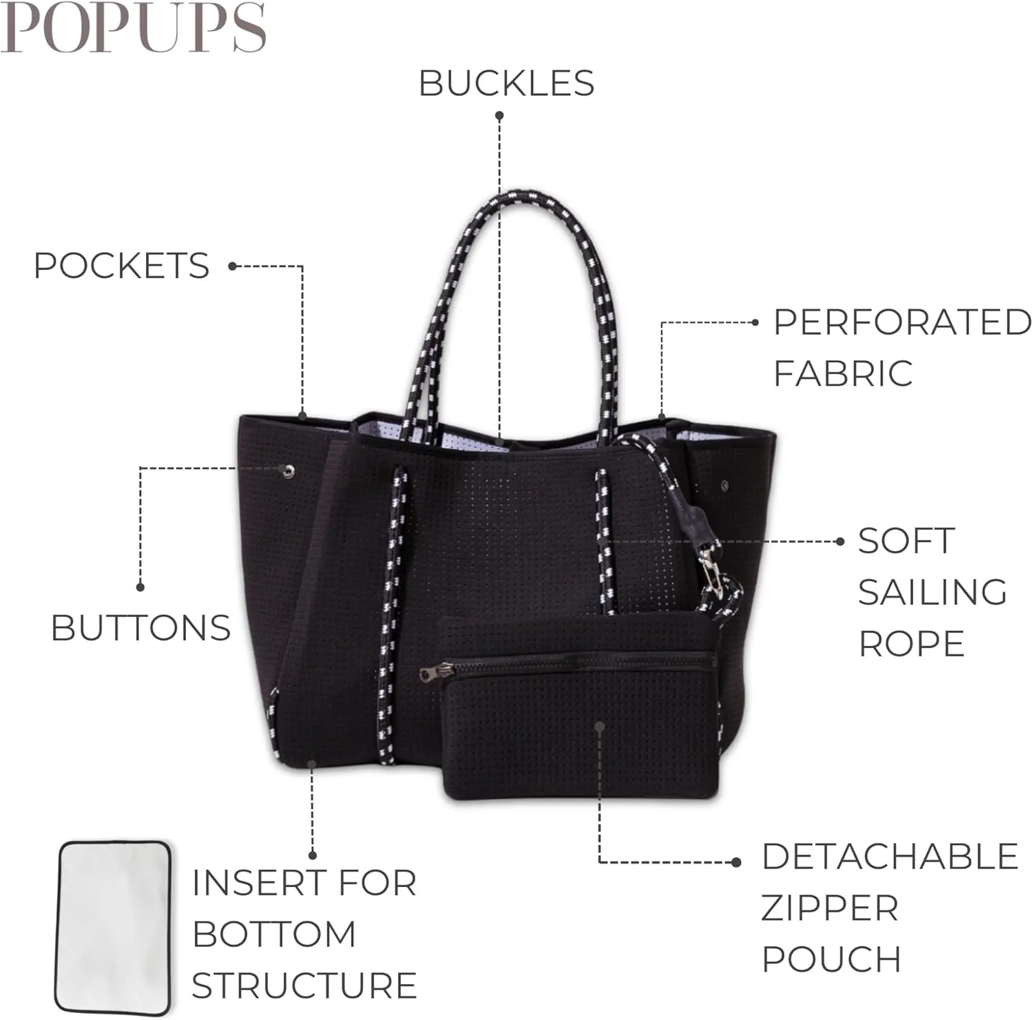 XL Personalized Neoprene Tote Bag for Women
