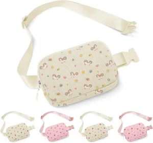 YOOLIFE Unicorn Fanny Pack for Girls - Belt Bag for Teen Girls Kids, Crossbody Bag Fashion Waist Pack Travel Hiking Cycling Running (Beige)
